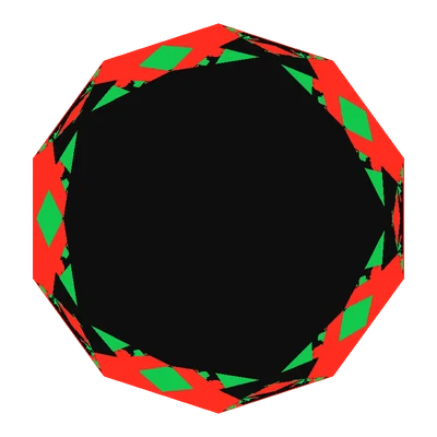 Light Return map of the BL-Cabochon Cut in ruby, a computed render.