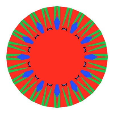 Light Return map of the BL-M5 Cut in moissanite, a computed render.