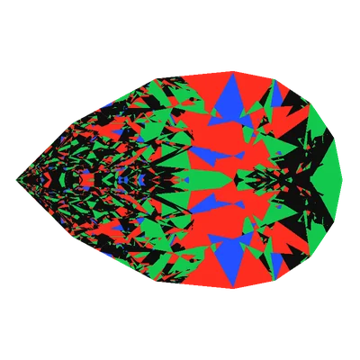 Pear Cut, face-up Light Return map in diamond