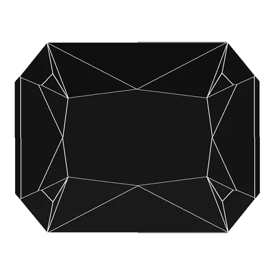 Radiant Cut, face-up facet map