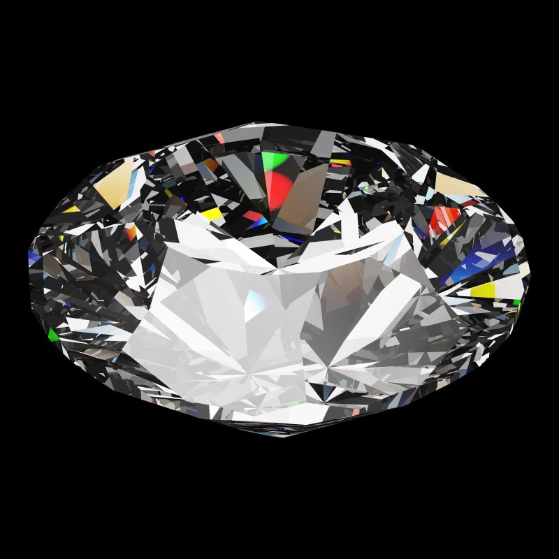 The DG-Anteros in cubic zirconia, rendered at an angle in our 3D Gemstone Simulator under studio light
