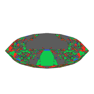 Dg-bowtie in diamond tilted 30 degrees: Light Return map, 51% of the face leaking