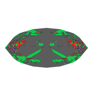 Dg-bowtie in emerald tilted 10 degrees: Light Return map, 67% of the face leaking