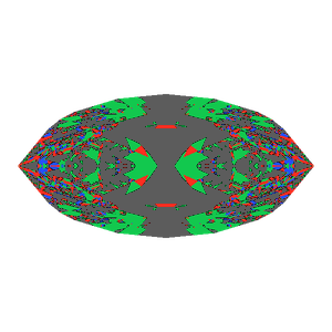 Dg-bowtie in sapphire tilted 0 degrees: Light Return map, 51% of the face leaking
