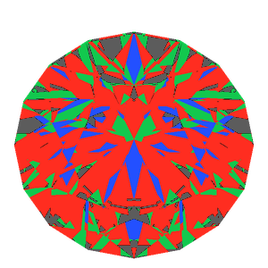 Dg-broken hearts and arrows in diamond tilted 20 degrees: Light Return map, 9% of the face leaking