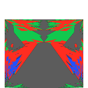 Princess cut in emerald tilted 30 degrees: Light Return map, 52% of the face leaking