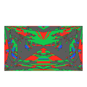Rectangle cut in diamond tilted 30 degrees: Light Return map, 45% of the face leaking