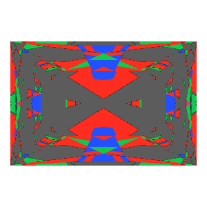 Rectangle cut in sapphire tilted 0 degrees: Light Return map, 56% of the face leaking