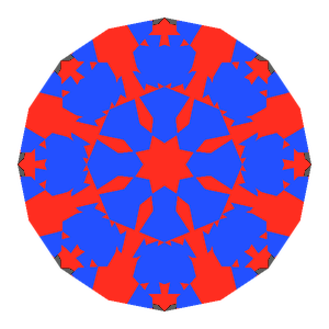 T73 round brilliant in sapphire tilted 0 degrees: Light Return map, 1% of the face leaking